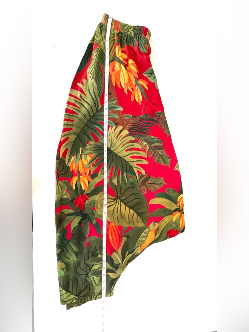 FARM Rio Red Tropical Wide-Leg Harem Pants - Picture 2 of 5